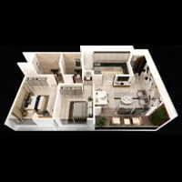 Parva Anand Ravet 2 BHK Floor Plan Image